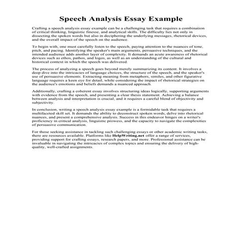 Political Speech Analysis Example Speech Analysis Essay Example.pdf