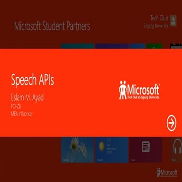 Speech APIs - Windows Phone