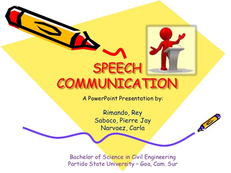 A speech communication class at a college