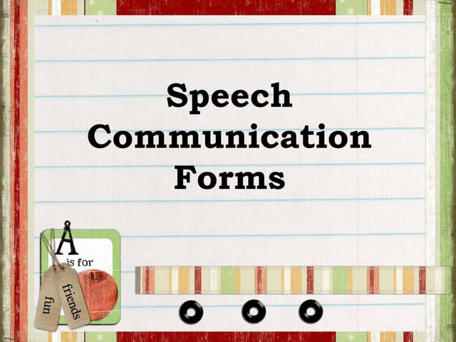 the speech communication process speech communication process