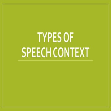 Speech context