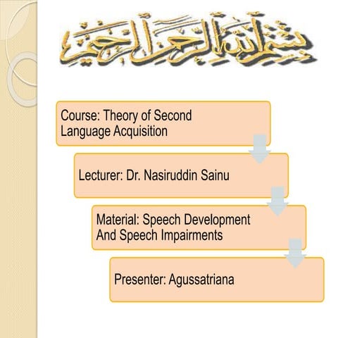 Speech Development and Speech Impairments