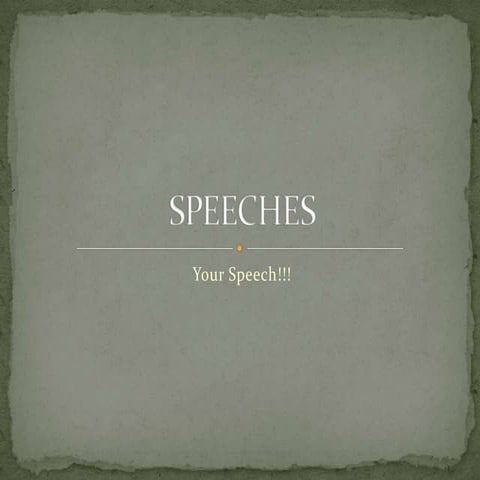 Speeches