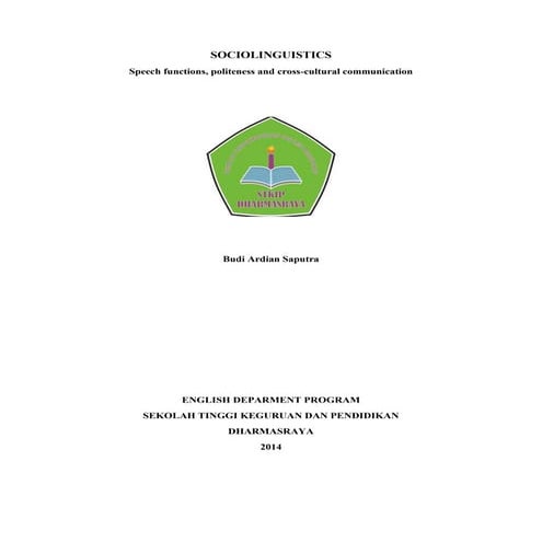 Speech function, politeness and cros curtural