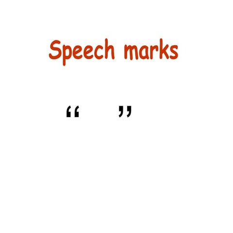 Using Speech marks | PPT
