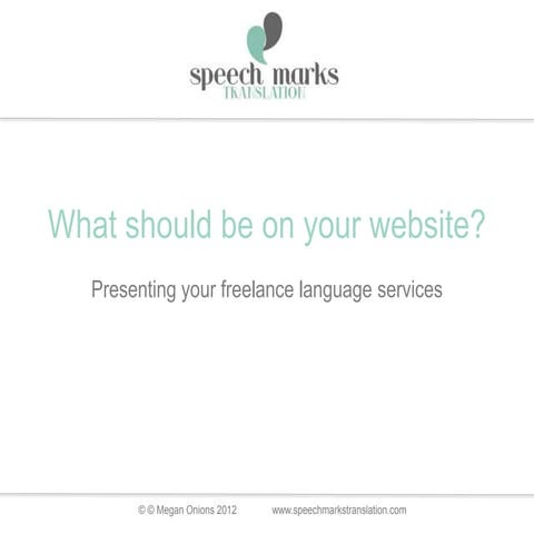 What should be on your website?