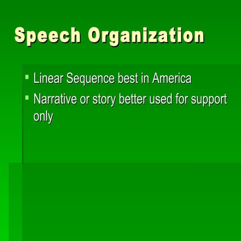 Speech organization