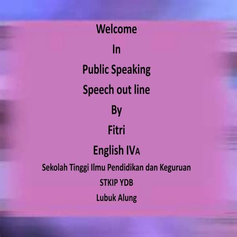 Speech outline | PPTX