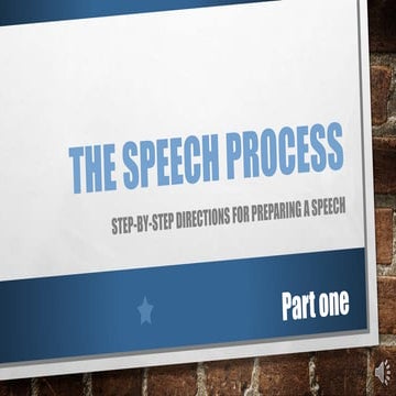 Speech prep steps 1-3