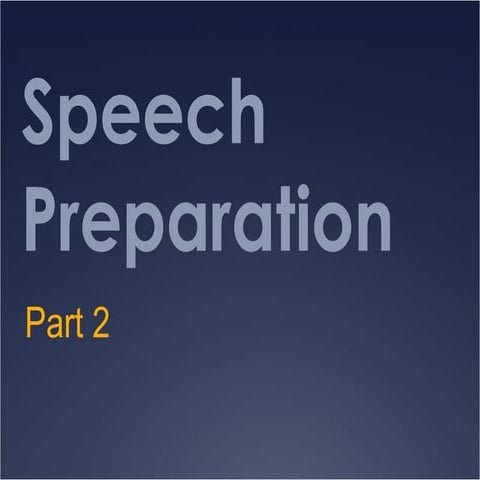 Speech prep 2 online