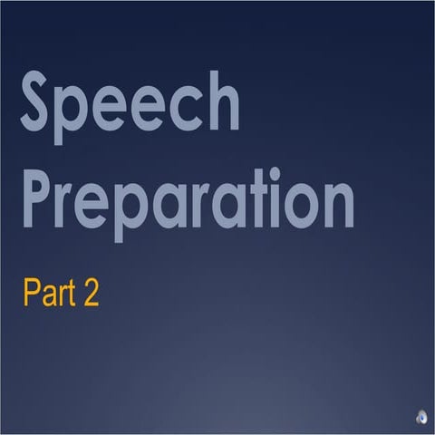 Speech prep 2 online