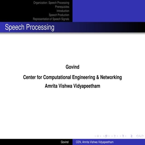 Speech processinglecworkshop | PDF