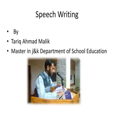 Speech writing 