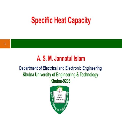Specific Heat Capacity