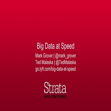 Big Data at Speed