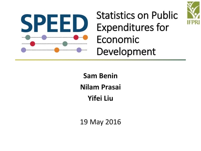 Statistics on Public Expenditures f...