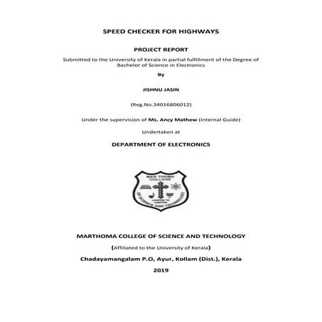 Speed checker for highways