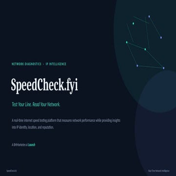 SpeedCheck.fyi: Real-Time Network Diagnostics and IP Intelligence ...
