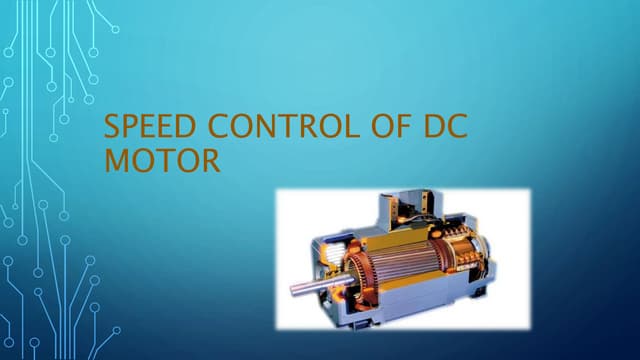 Speed control of dc motor