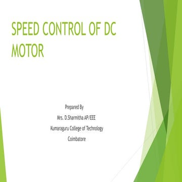 Speed control of DC motor