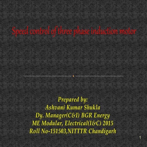 Speed control of three phase induction motor