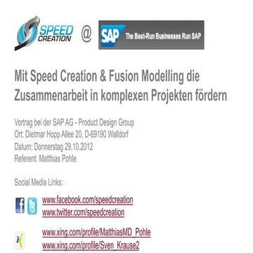 Mit Speed Creation & Fusion Modelling die Zusammenarbeit in komplexen Projekt...