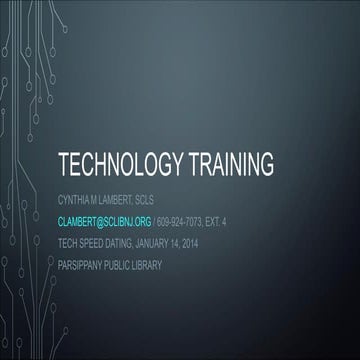 Technology Training Tips