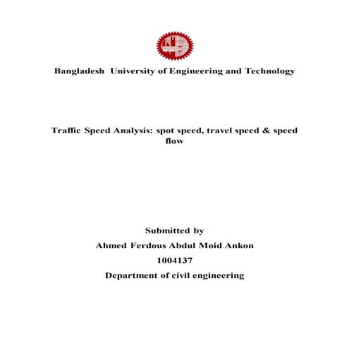 Traffic Speed   Analysis