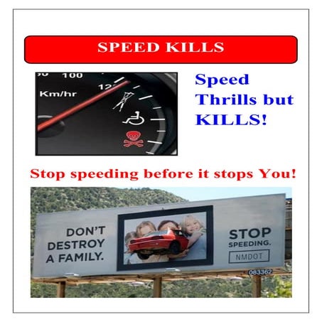 This poster presents ере over speed is leading to incidents | PDF