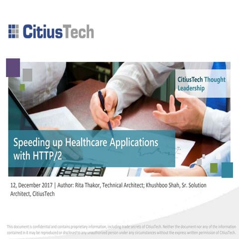 Speeding up Healthcare Application with HTTP/2