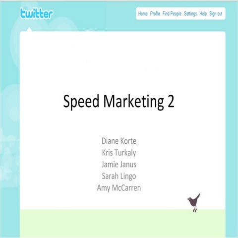 Speed Marketing 2 Twitter