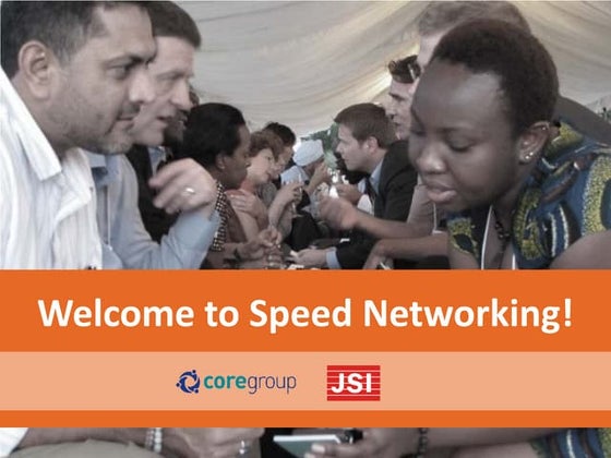 Speed networking | PPT