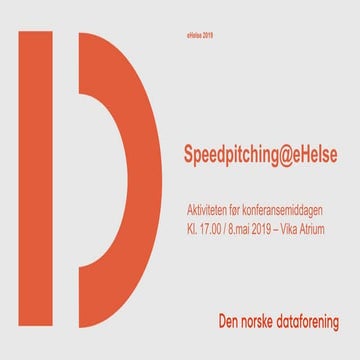 Speedpitching for eHelse 2019