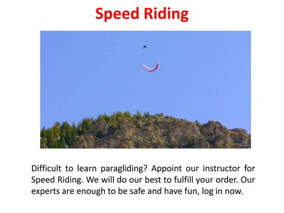 Speed Riding | PPTX | Sports