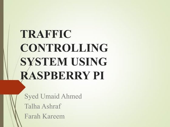 Traffic Management System System Sneha Pptx