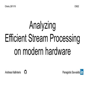 SPE effiency on modern hardware   paper presentation