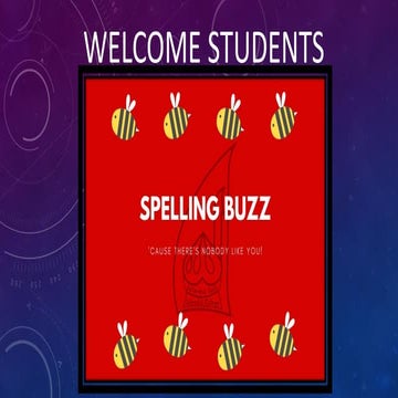 Spelling Bee Competition Slide for school
