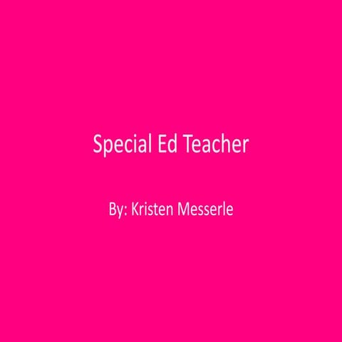 Special Education Teacher