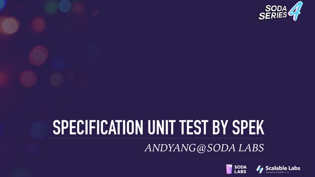 Specification unit test by Spek