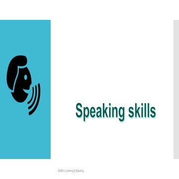 Speaking skills