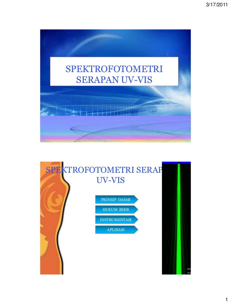 Aplikasi spektrofotometri uv vis