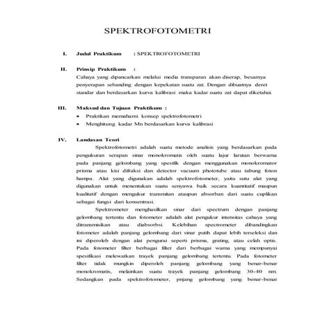 Laporan Praktikum Spektrofotometri
