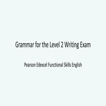 FS English Level 2 – March 09, 2023 (Spelling, punctuation and grammar : Gram...