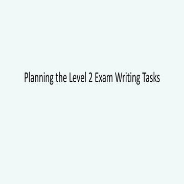 FS English Level 2 – March 14, 2023 (Writing: Planning the exam writing tasks).