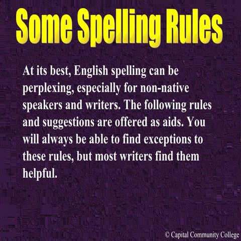 Spelling Grammar