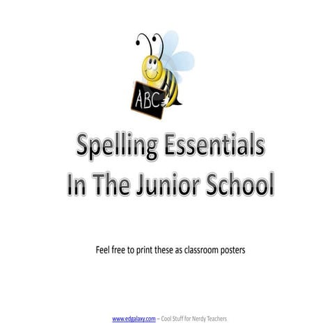 Spelling posters
