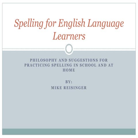 Spelling Power Point