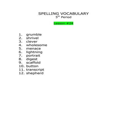 Spelling voc l#24 | DOCX