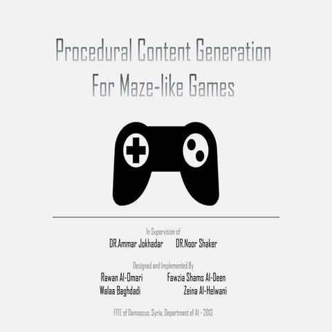 PROCEDURAL CONTENT GENERATION FOR MAZE- GAME | PDF
