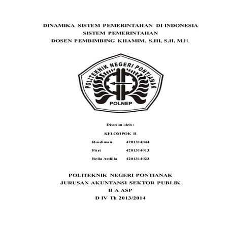 Dinamika Sistem Pemerintahan Indonesia | DOCX